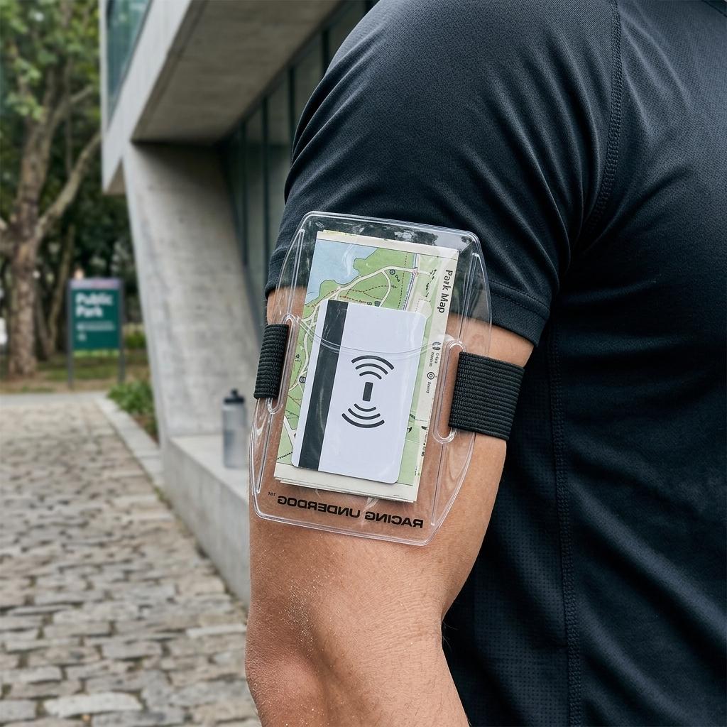 Adjustable Waterproof Arm Band Card Holder for Sports Running Cycling