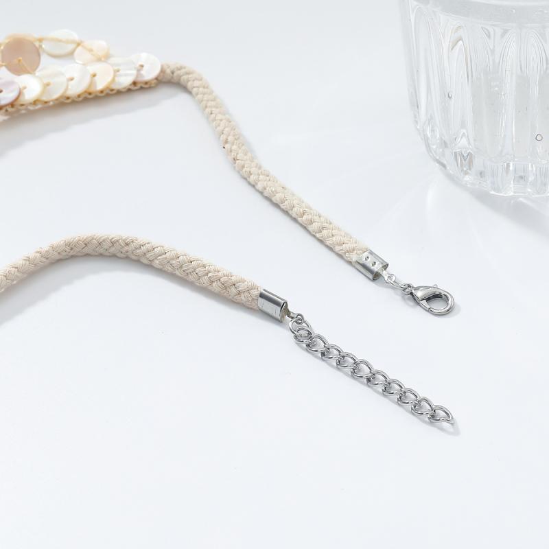 Bead Handmade Woven Shell Tassel Necklace Summer Beach Style Multi-Layered Collarbone Chain Women'S Fashion Jewelry Accessories