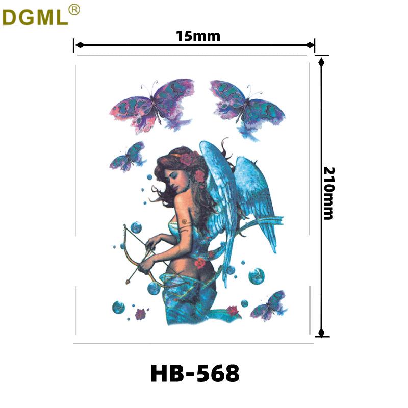 Kirin Lion Fox Totem Flower Tattoo Sticker – Waterproof & Customizable Realistic Design