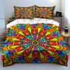 Colorful Mandala Pattern Home Decor Set Exquisite Three-Piece Bedding Set Gift For Kids And Adults