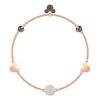 Rose Gold-Tone Mickey Mouse Charm Bracelet with Pavé Crystal Accents