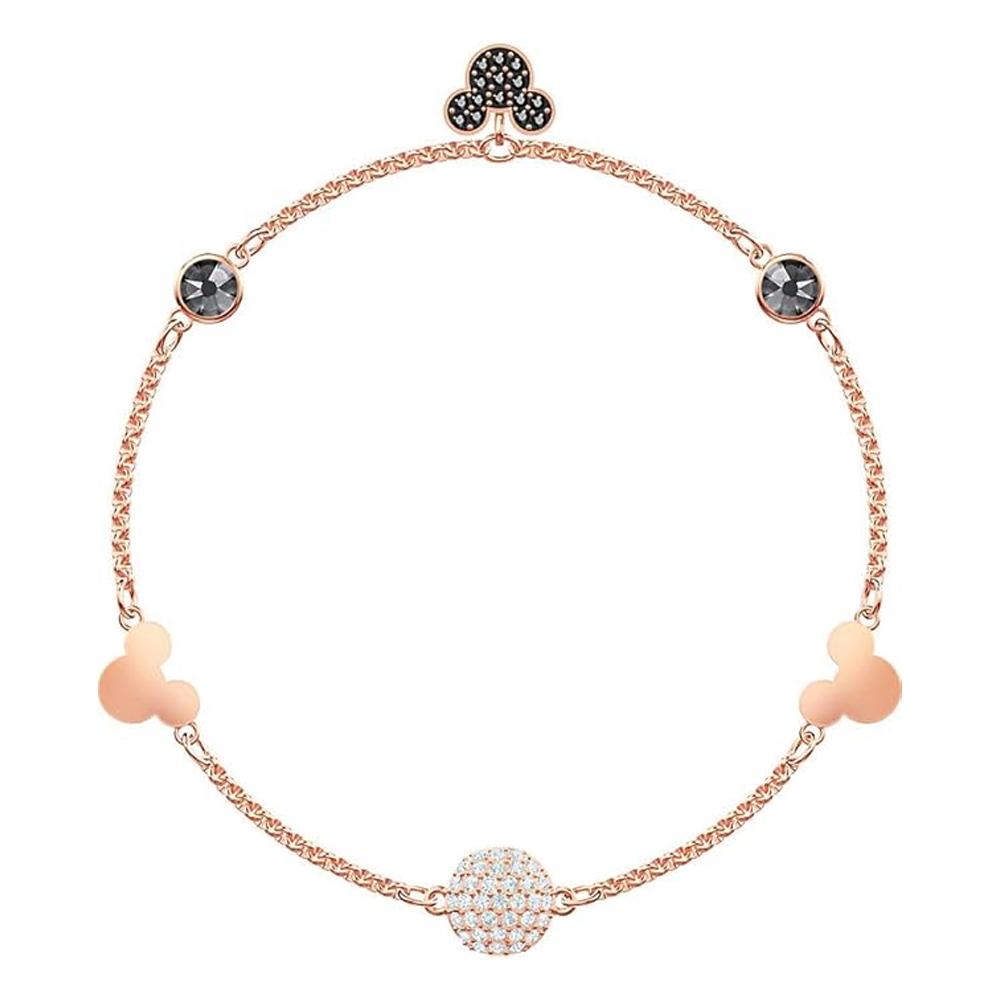 

Браслет-шарм с Микки Маусом, покрытие Rose Gold, с акцентами из кристаллов паве красный