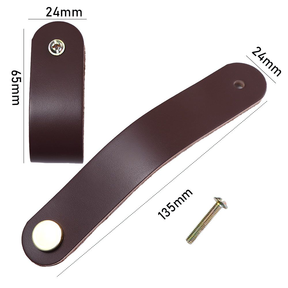 Artificial Leather Environmentally Kitchen Wardrobe Cabinet Soft Door Pulls Leather Handle Furniture Knobs Drawer Handle