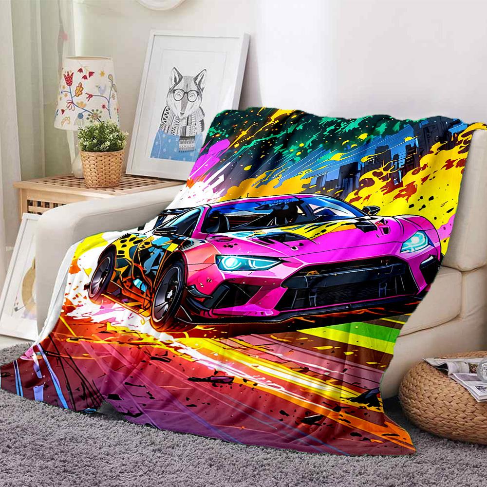 1 Stück Rennräder Leichte Flanelldecke, Bequeme und Warme Decke, für Büro und Camping Schlafsofa, Wohnzimmer116