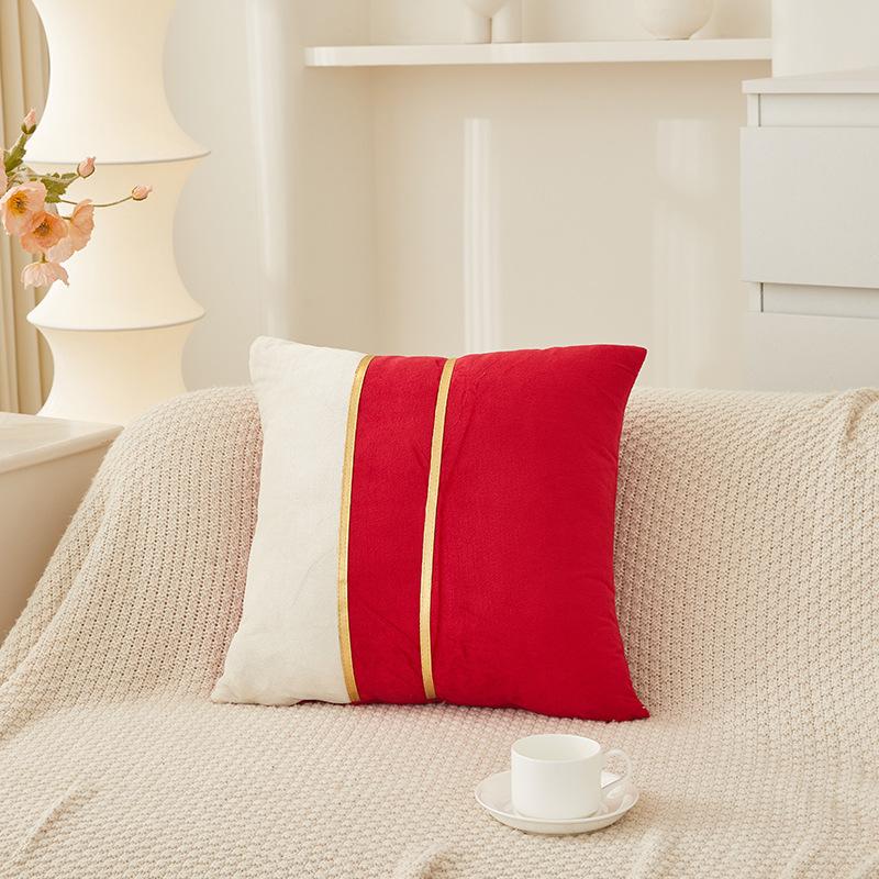 Elegant Sofa Pillowcase Party Atmosphere Pillow Cover Velvet Pillow Cover  for Room Sofa Decor Soft Solid Dyed for Bed