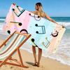 Musical Notes Pastel Towel Beach Towel Quick-drying for Travel Outdoor Sports Jogging Beach and Swimming