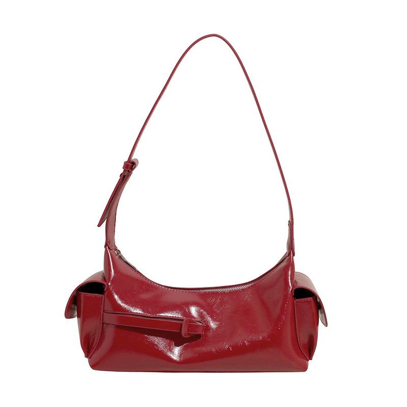 Niche Design Underarm Bag Women's New Fashion Retro Spice Girl Simple Locomotive Shoulder Bag