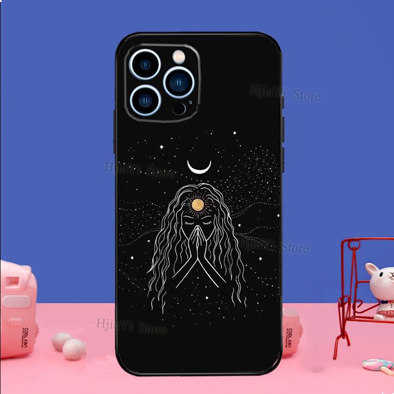 

Witches Moon Witchy Mystery Totem Case For iPhone 16 15 13 11 12 14 Pro Max XS XR X Plus 13 mini Soft Cover Fundas Capa Shell iPhone X XS