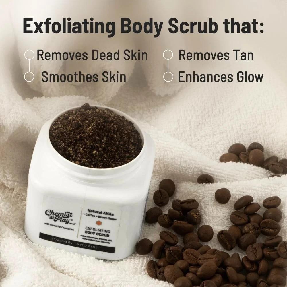 Chemist at Play Exfoliating Body Scrub 75gm + AHA Body Lotion 236ml