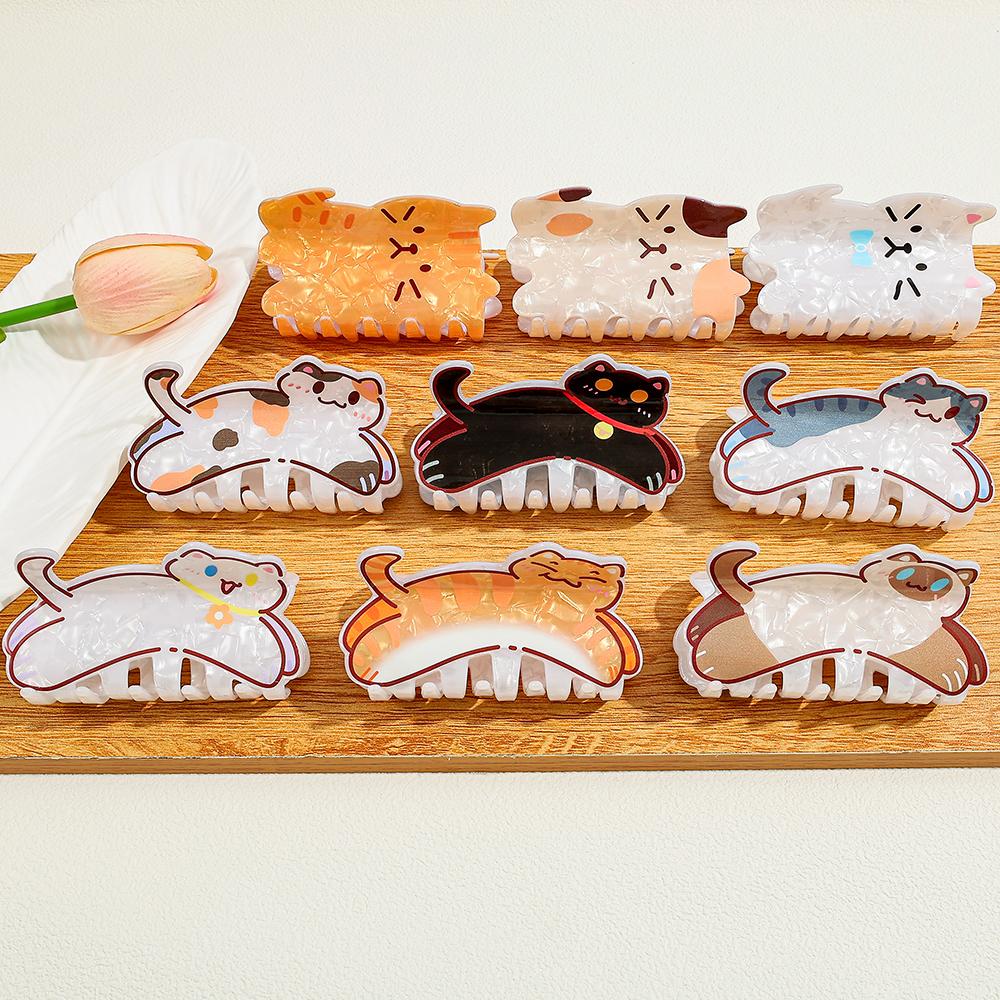 1PC/Random 7PCS Cute jumping and acting cute kitten hair claw exquisite hair accessories