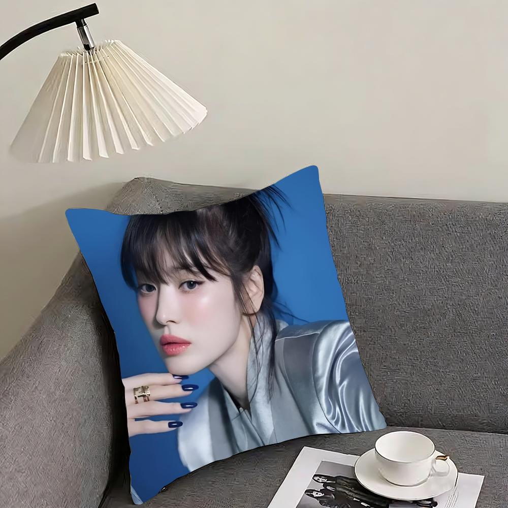 Song Hye - Kyo Cushion Cover Reversible Plush Pillow Cover – For car, sofa, bedroom, perfect as a gift.