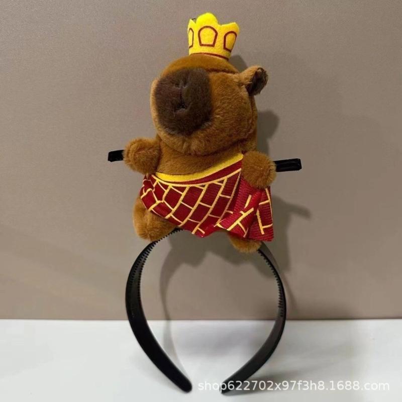 Lustiges Haarband Cartoon Capybara Haarband Pony-Clip Haarreif für Bühnen-Make-up Party Kostüm Stirnband