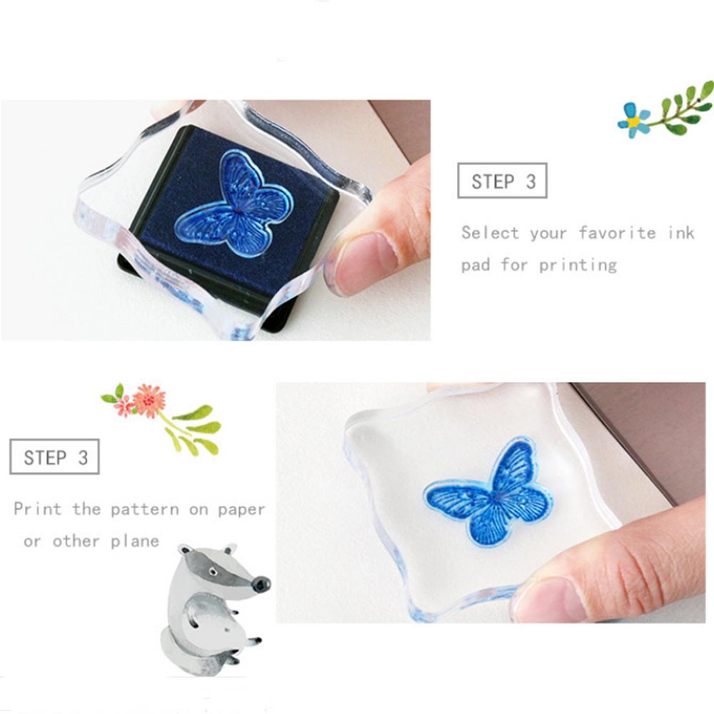 High Quality Transparent Acrylic Block Stamps Handle for DIY Seal Stamp Block DIY Scrapbooking Clear Photo Album Decoration