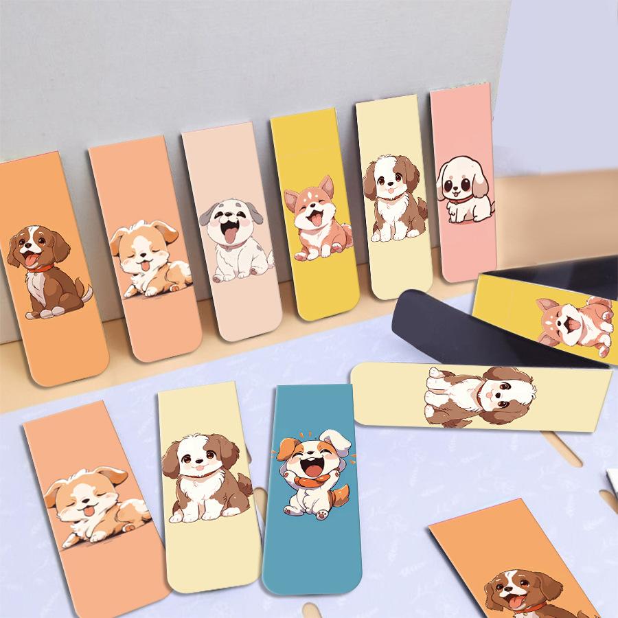 12 Pcs Style Magnetic Bookmarks with Various Patterns Magnetic Reading Bookmarks  Page Clipping Marker