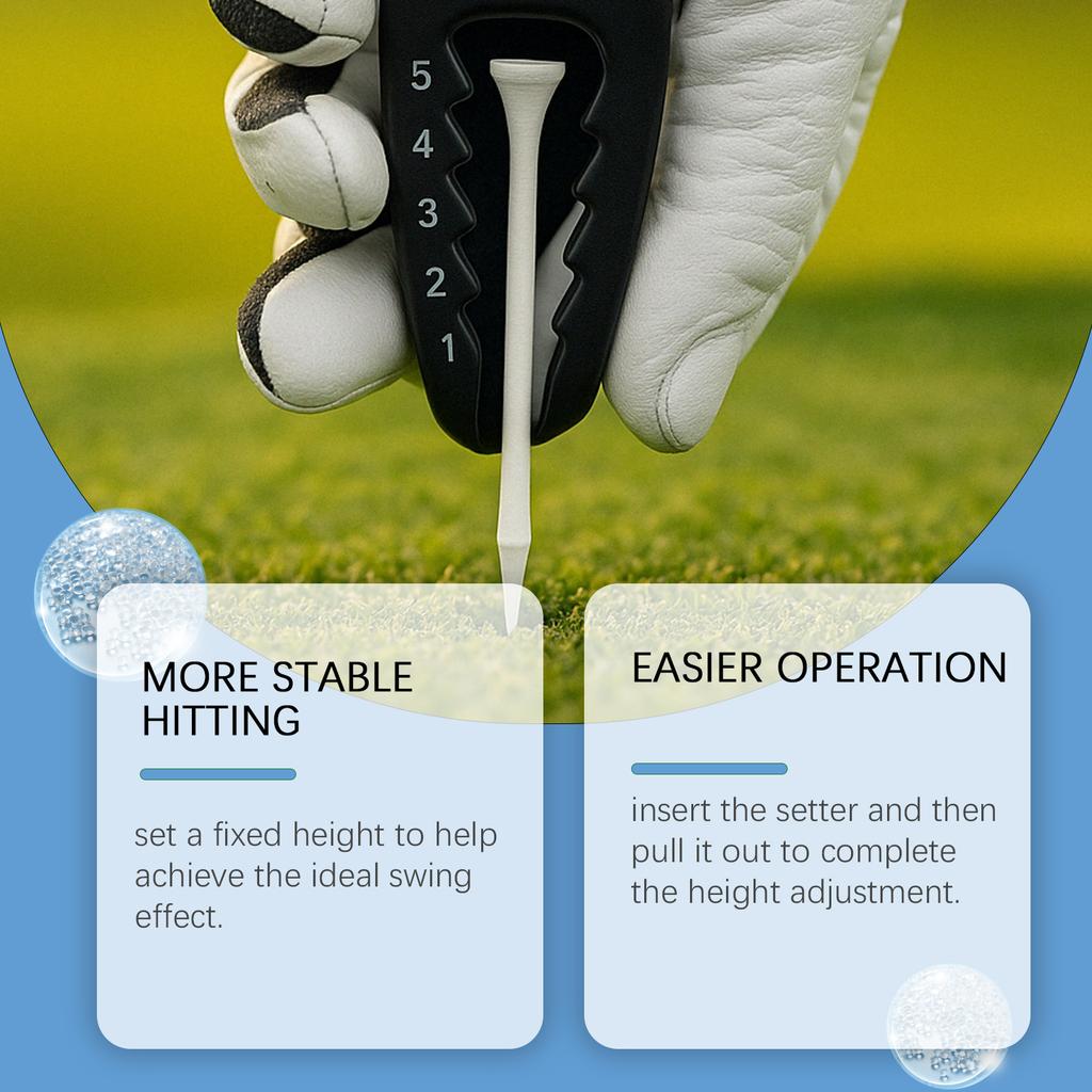HOZONEX HZ-F01-0025-01 Plastic Golf Tee Height Setter Portable Practice Aid for Consistent Swings