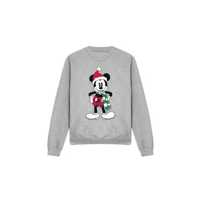 Disney Unisex Adult Mickey Mouse Tartan Christmas Sweatshirt