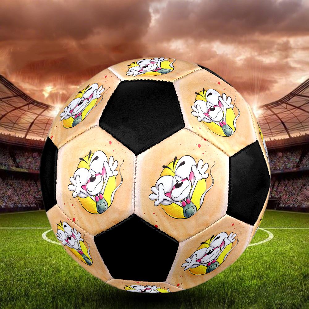 Diddl the Jumping Mouse Soccer Ball Colorful All Ages Machine Stitched PVC Competition Ready Durable High-Bounce.SIZE5