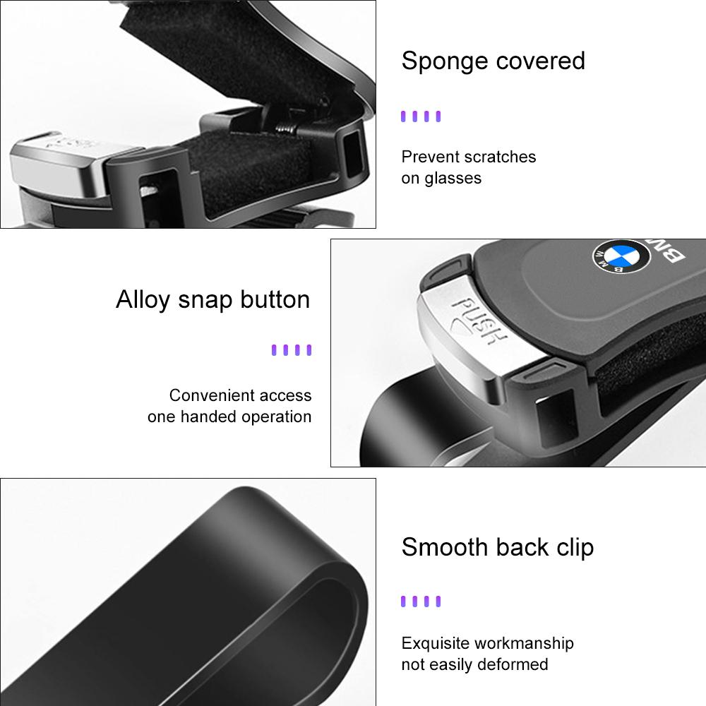 Car Visor Glasses Storage Clip Sunglasses Holder for BMW X1 X3 X4 X5 X6 F15 F16 1 3 5 6 7 Series G30 G32 G11 F48 F39 520 525 320