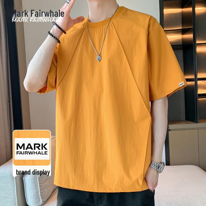 

MARK FAIRWHALE Men s 2026 Ice Silk Loose Fit Short Sleeve T-Shirt L