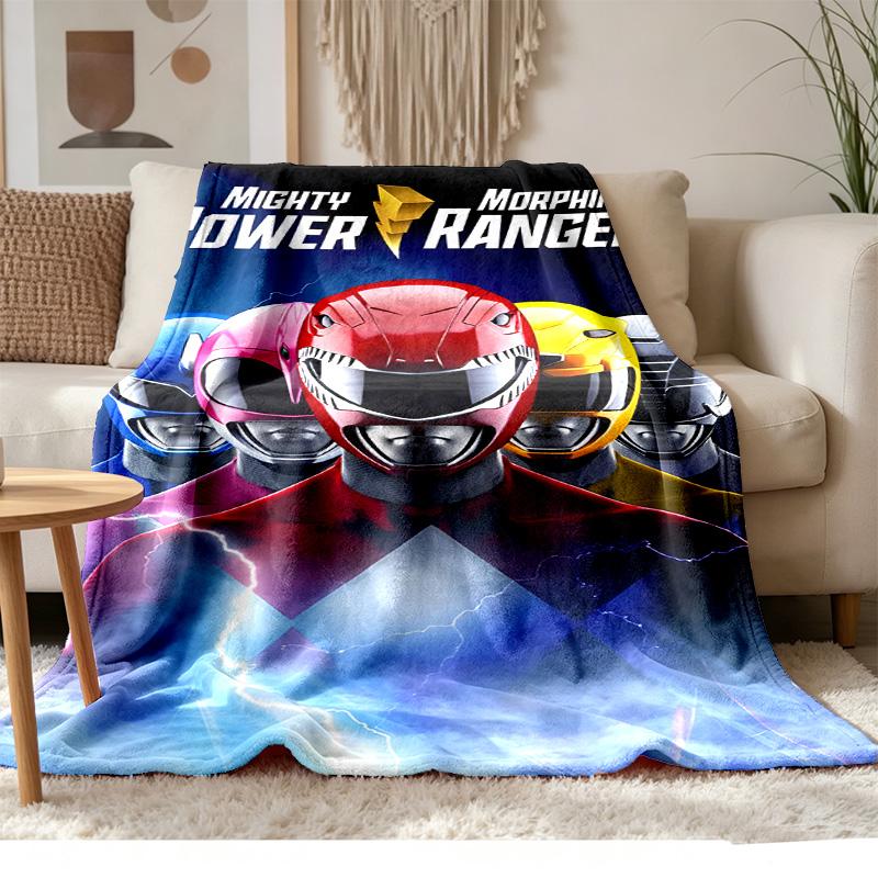 Power Rangers Soft and Comfortable Flannel Suitable for Sofas Living Rooms Outdoor Camping Travel and Also Makes a Great Anniversary Gif