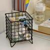 Iron Storage Rack Hollow Out Stainless Iron Wire Mesh Storage Basket Home Office Bathroom Desktop Case Organizer