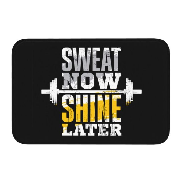 

Gym Powerhouse Doormat Mat Anti-Slip Bodybuilding Fitness Motivational Quote Bath Kitchen Balcony Entrance Rug Carpet Alfombra 40x60cm