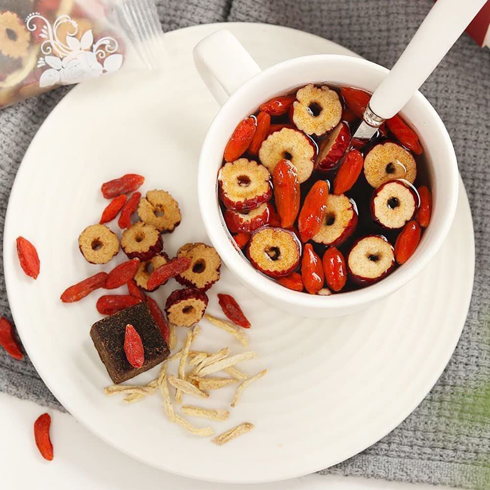 Hnědý cukr červená jujuba zázvor hnědý cukr zázvor červená jujuba květ červená goji hnědá katsura yenboshi a další pečlivě vybrané květinové bylinné ženské