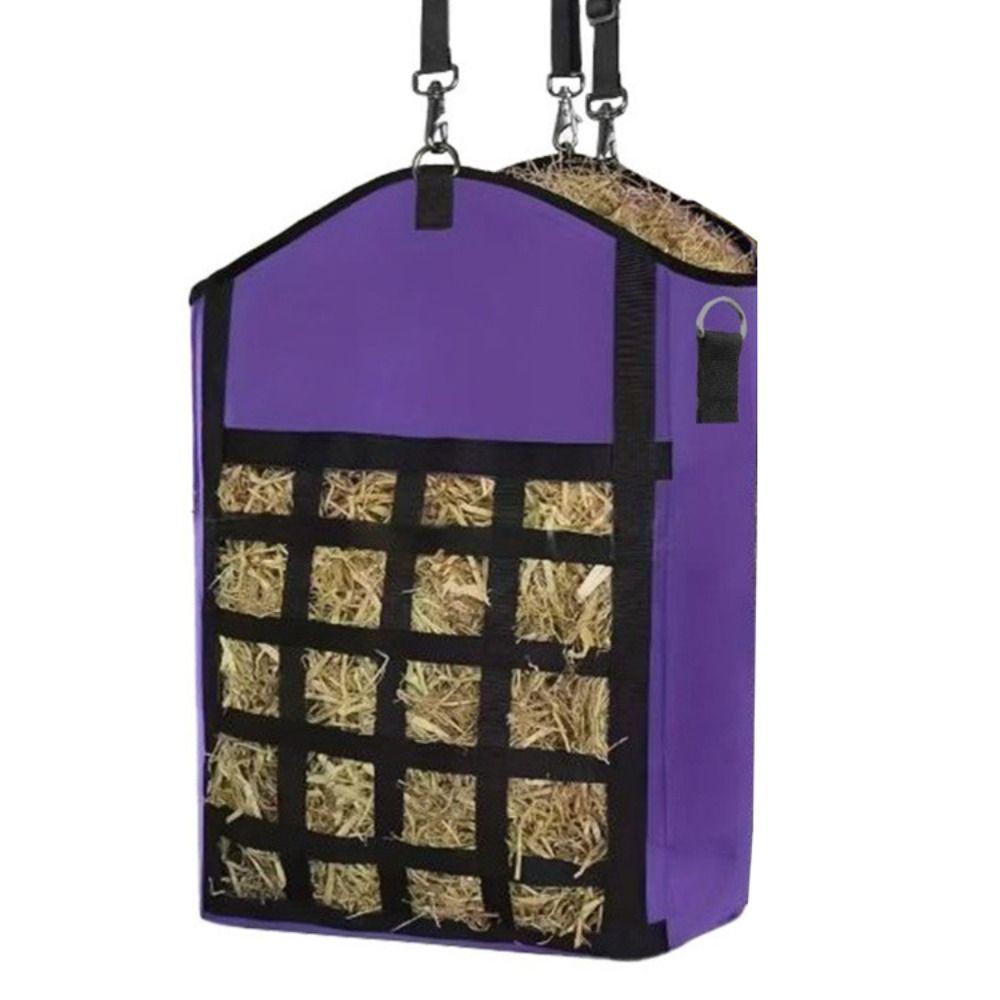 Portable Slow Feeding Hay Bag Front Mesh Hay Storage Bag New Farm Hay Feeder  Livestock