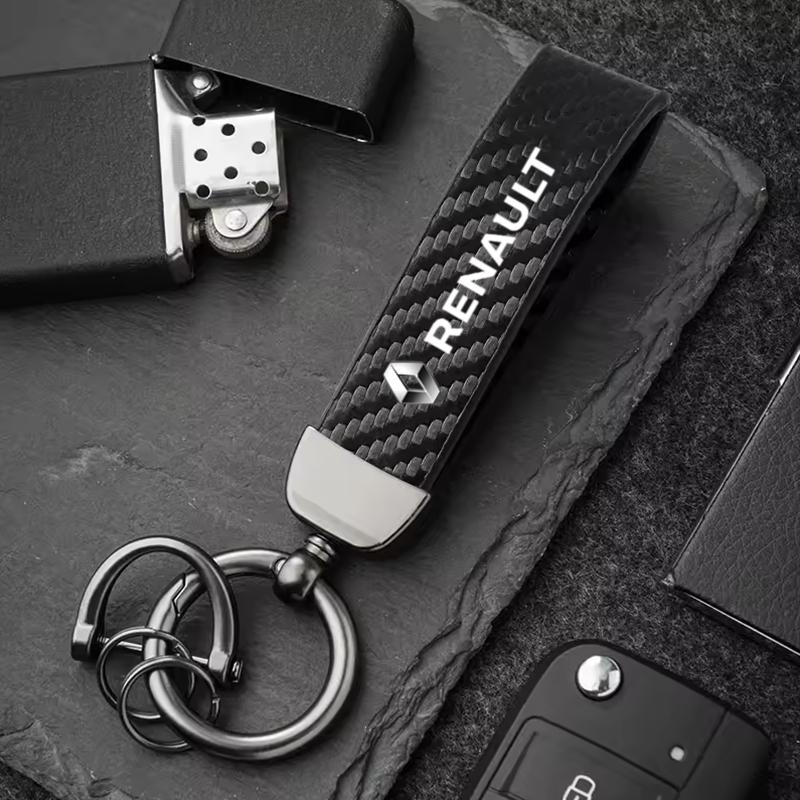 

Hub Caps Carbon Fiber Style Car Keychain Microfiber Leather Key Chain For Renault Megane 2 3 Clio Scenic Duster Kaptur Captur Lo красный