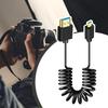 Camera Monitor Coiled Cable High Speed Support Monitor Screens Cable Compact Thin Spring Stretch Cord Supports For Photography