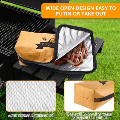 1/2Pcs BBQ Blanket Insulated Meat Resting Bag Large Capacity Wide Mouth Insulated Meat Carrier