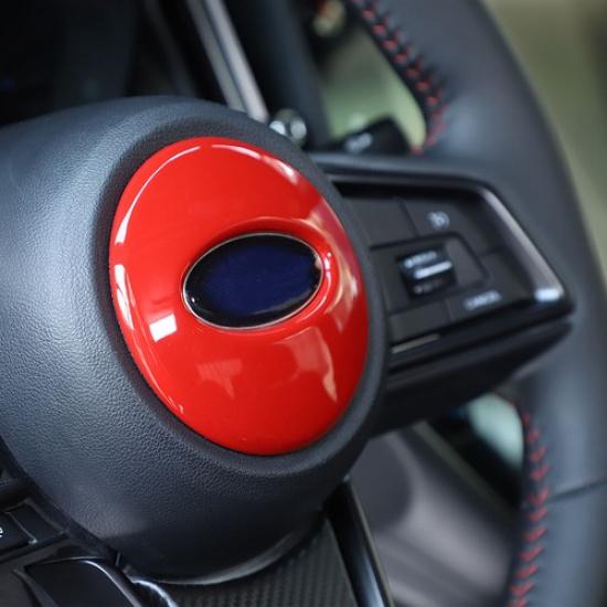 

Red ABS Steering Wheel Button Cover Trim For Subaru WRX -23