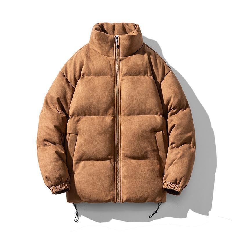 New suede cotton-padded clothes men's cotton-padded jackets trendy winter loose bread clothes fashion cotton-padded jackets