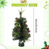 Lighted Tabletop Artificial Christmas Tree Ornament Gift Art Crafts Desktop Xmas for