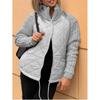 Winter Fashion Cardigan Zipper Long Sleeved Stand Up Collar Women's Coat