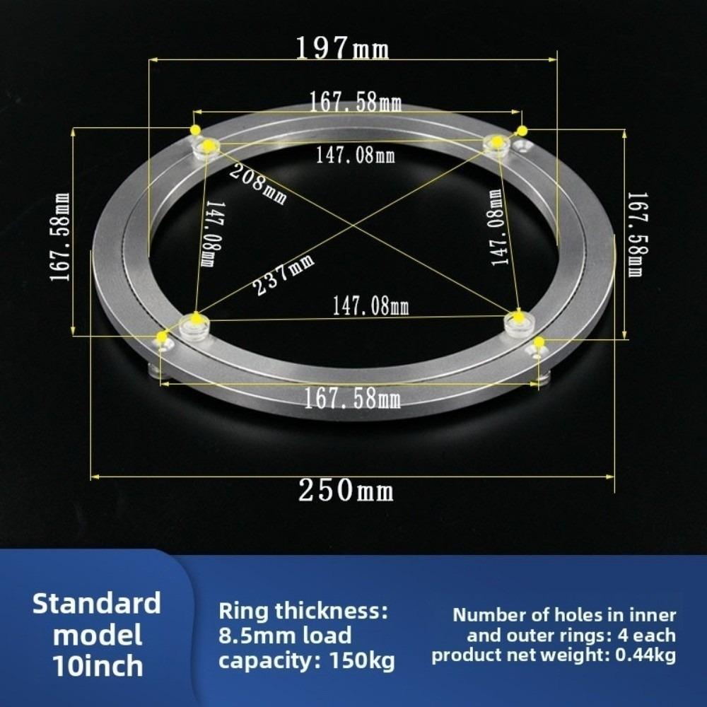Rotating Bearing Turntable Heavy Duty Ball Bearing Bearing Plate Base Aluminum Rust Resistant Table Turntable Kitchen Hardware