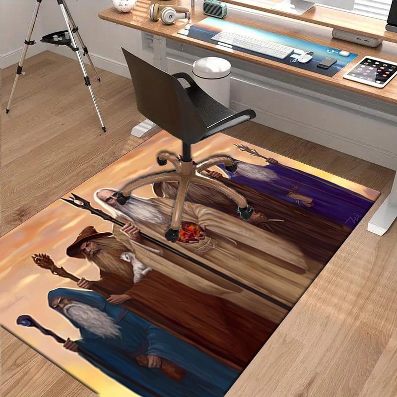1pc Office Carpet Chair Mats The Council of Elrond Perfect for Decorating Office Chairs, Living Rooms, Or Bedrooms,Polyester Carpet