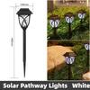 Solar Lights Outdoor Waterproof 2Pack LED Solar Garden Lights Outdoor Decorations Garden Decor for Yard Patio Landscape Planter Walkway