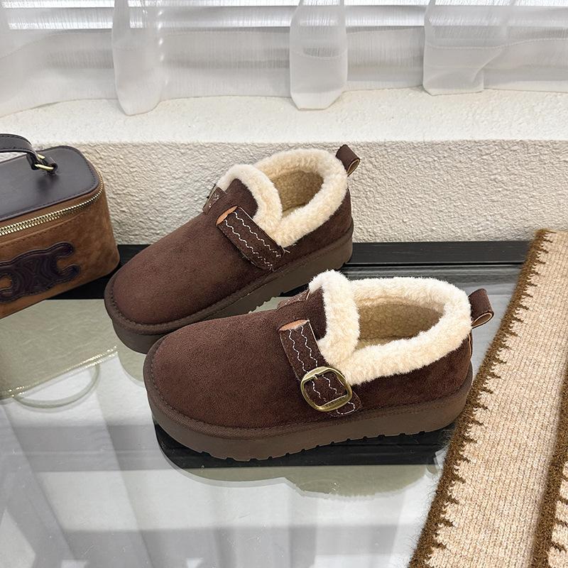 Retro All-inclusive Thick-soled Snow Boots 2025 New Winter Velvet Boken Shoes Fluffy Northeast Warm Cotton Shoes