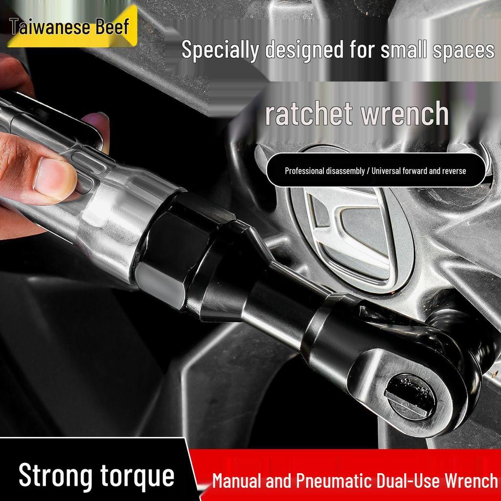 Industrial Grade High Torque Two-Way Pneumatic Ratchet Wrench - Compact Air Impact Tool for Auto Repair