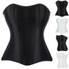 Sexy LaceBack Zip Corsett Top Bustier G-string Body Shapewear for kvinner