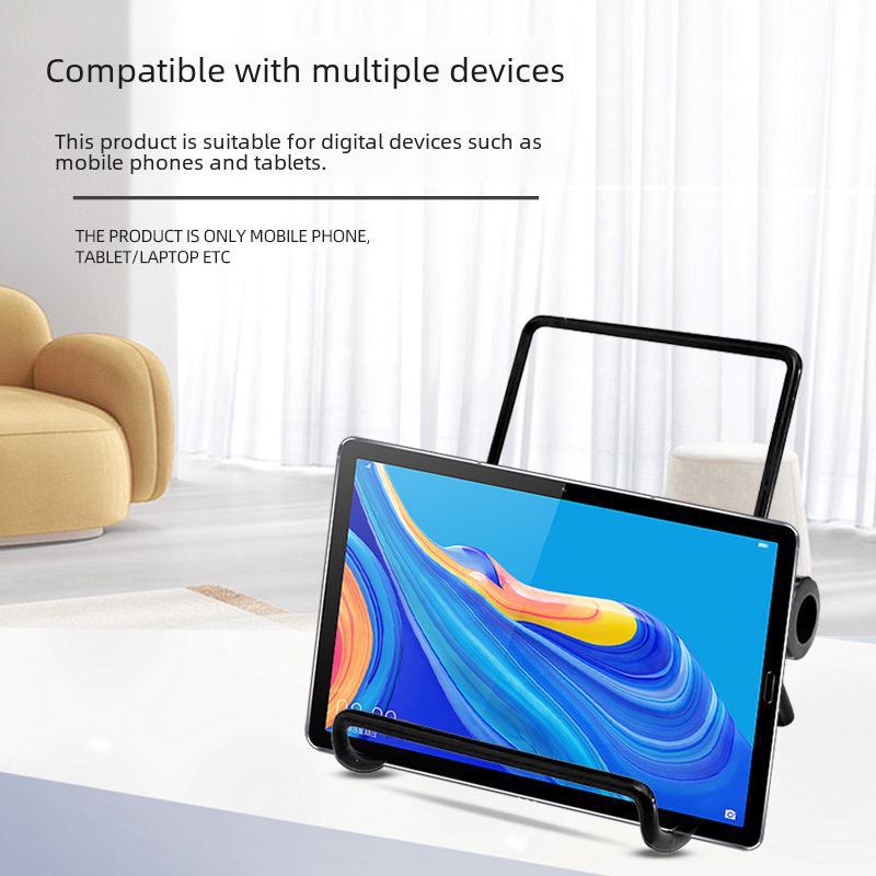 Supporto portatile pieghevole in filo di ferro da terra e da scrivania per telefoni cellulari e tablet