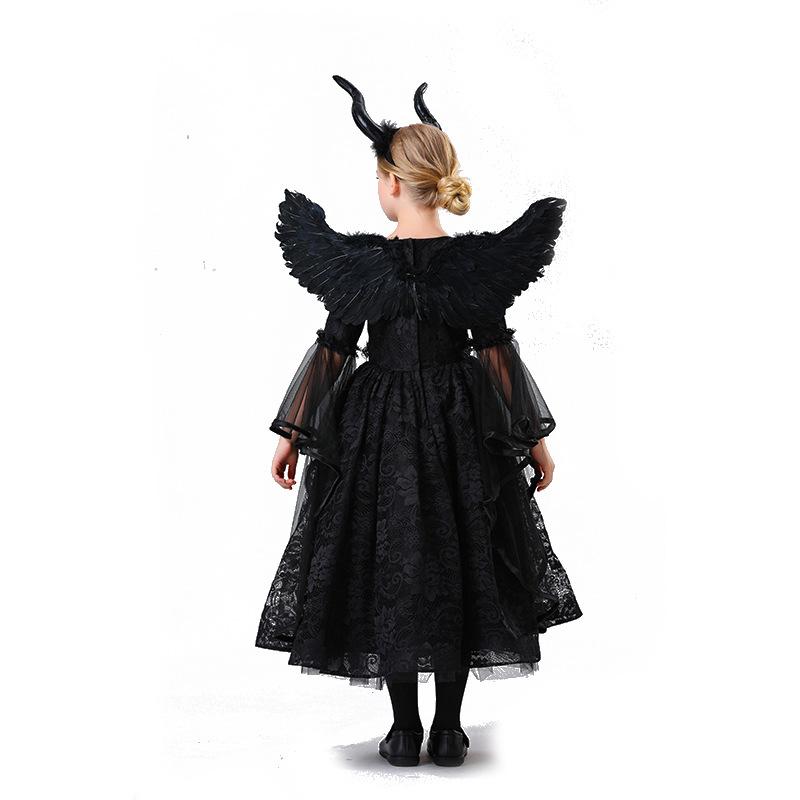 Cosplay Halloween Kids Costume Girls Sleeping Spell Girls Cosplay Makeup Ball Witch Princess Dress Dress