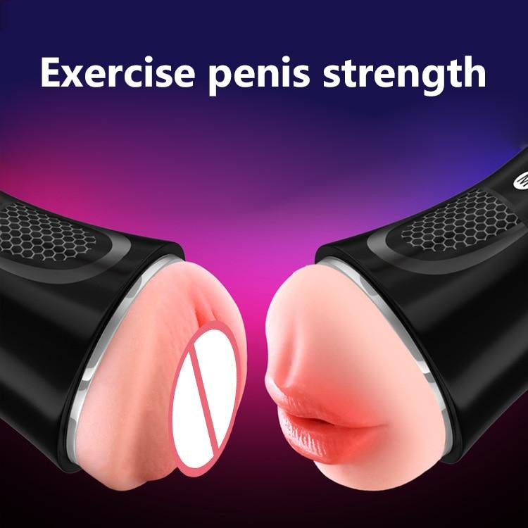 Male Masturbator Cup Real Vagina for Men Deep Throat Pussy Mouth Double Adult Endurance Exercise Sex Toys for Man