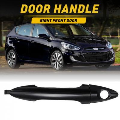 Front Outside Door Handle Fit Set Accent 2006-2011 Black Hyundai Primed Right