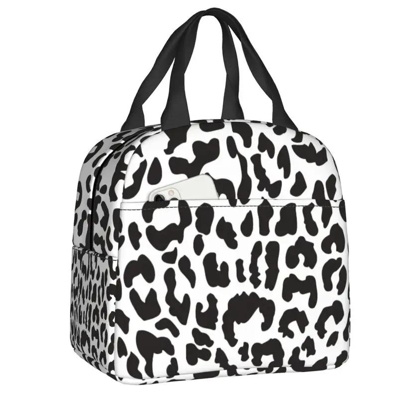 Purple And Pink Leopard Seamless Thermal Insulated Lunch Bag Animal Cheetah Resuable Lunch Container for School Food Box