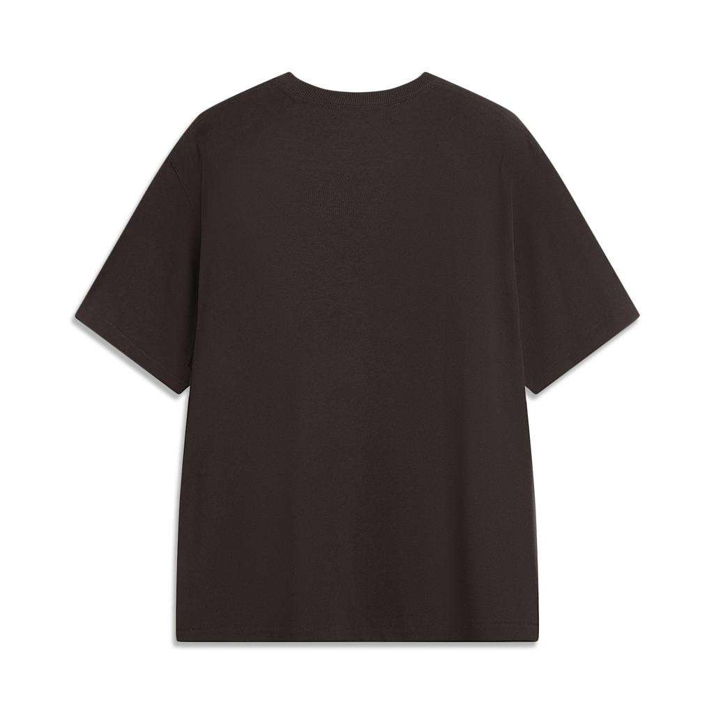 Li Ning Basketball Series Bad Five Letter Round Neck Breathable Versatile Loose Short Sleeve T-Shirt Men Tops AHSV395-1