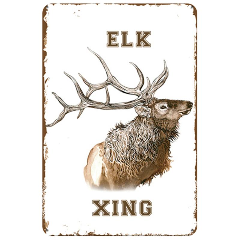 Deer Plaque Metal Vintage Tin Sign Metal Poster Pin Up Shabby Home Decor Signs Bar Cafe Resaurant Decoration Iron Painting