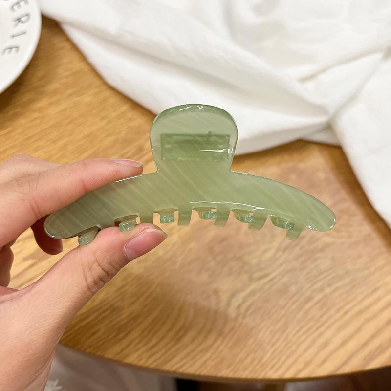 Elegant Multi-Color Acetate Hair Clip - Jelly Shark Grip for Women