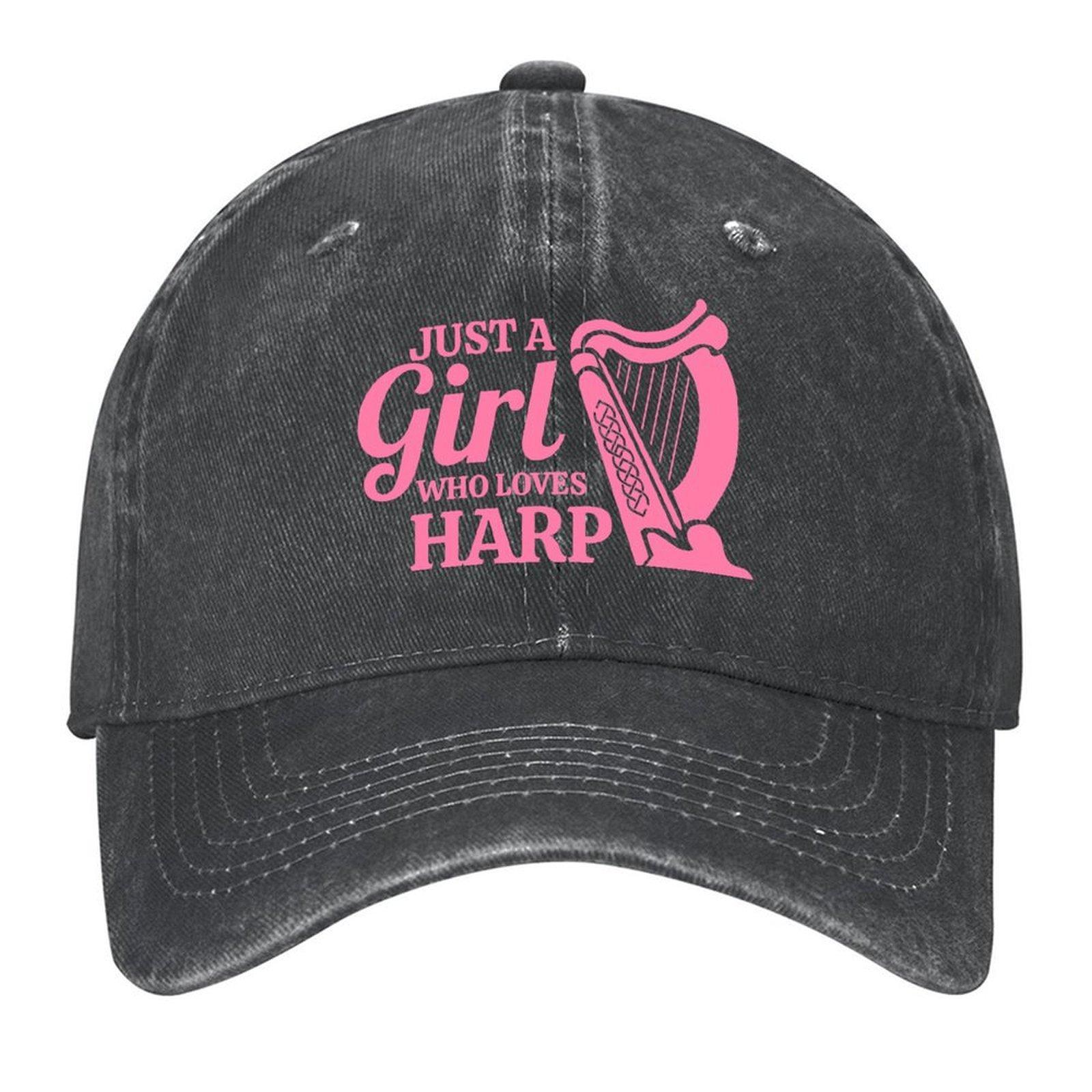 

2026 Just A Girl Who Loves Harp Music Lover Gift Idea Baseball Cap New In Hat Designer Hat Dropshipping Rugby For Men Women s
